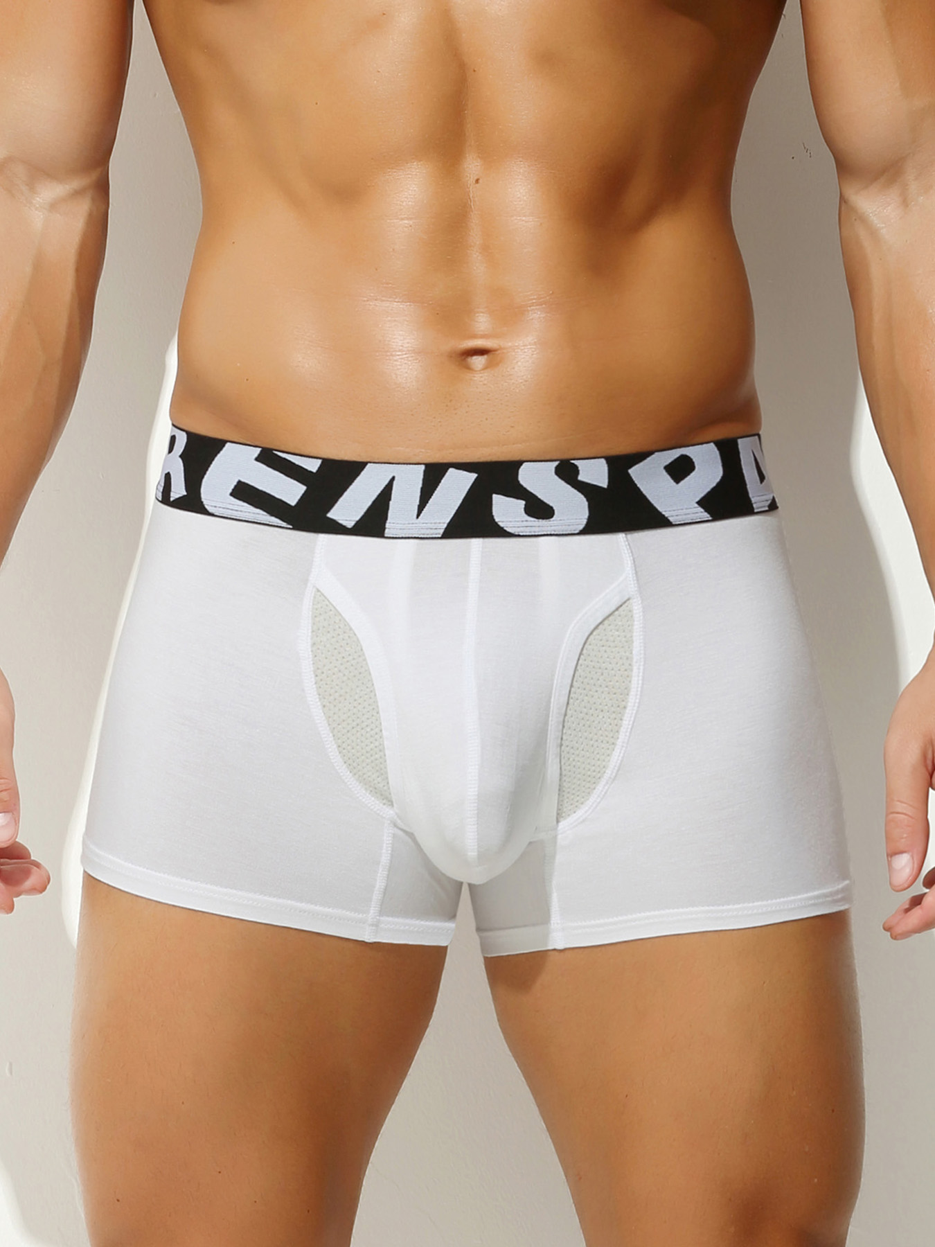 Bamboo Fiber Trunk - Men's Polyester Fiber Dual Pouch Underwear