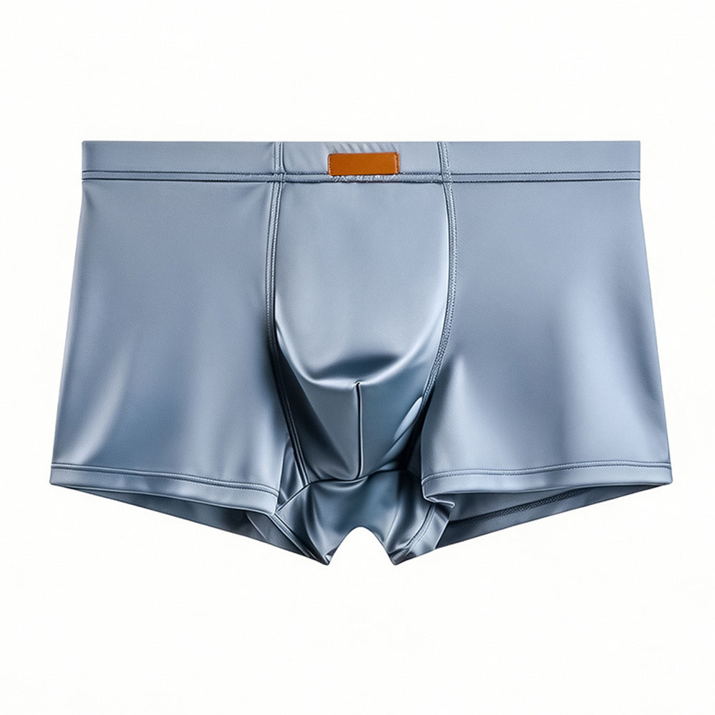 Men Ice Silk Satin-like Boxer  - Pouch Boxer Pouch ulasan dan harga