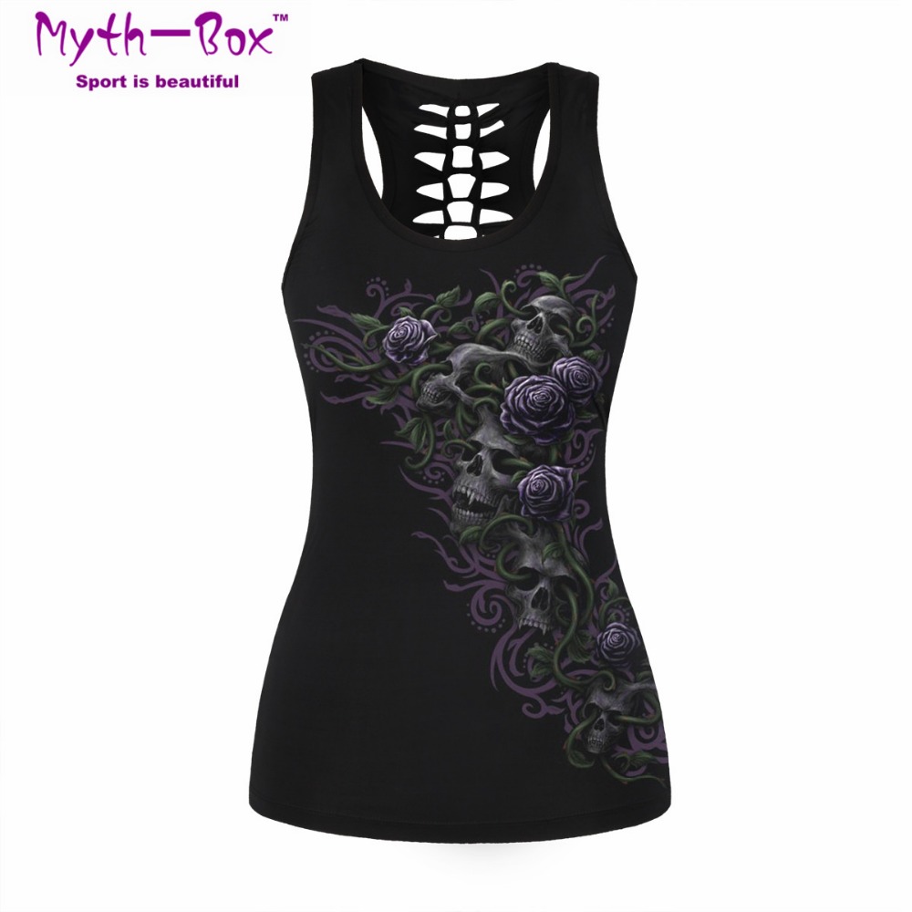 Women Sport Vest Bad Cat Print - Sleeveless Undershirt ulasan dan harga