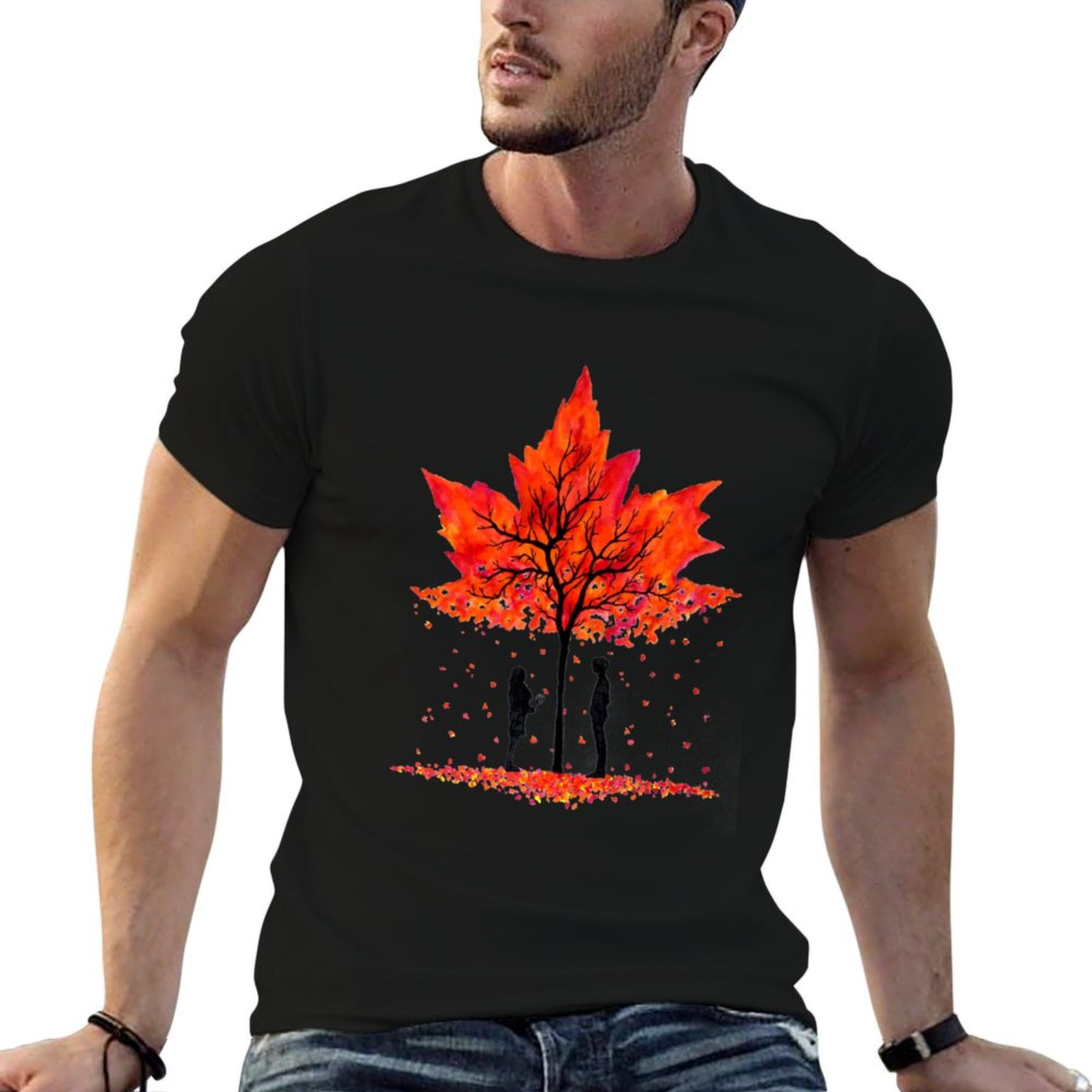 Love under the Maple Tree T-Sh - Undershirt Crew Neck ulasan dan harga